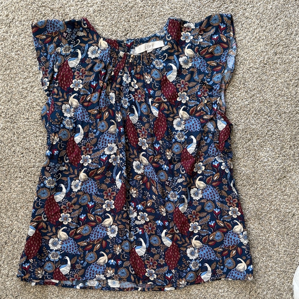 LOFT Multicolor Floral Top